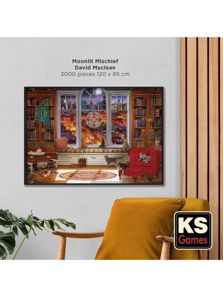 Ks Games Moonlight Mischief 3000 Parça Yetişkin Puzzle - Resim 4