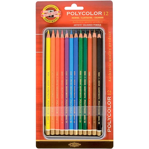 Koh-İ Noor Set Of ArtistS Coloured Pencils Kuru Boya Kalemi 3822 12 Li ürün görseli 1