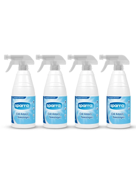 Sparro Clean 4'lü Ultra Güçlü Çok Amaçlı Temizleyici 1000ml - Yağ,Kir ve Kireç Çözücü Profesyonel Formül ürün görseli 1