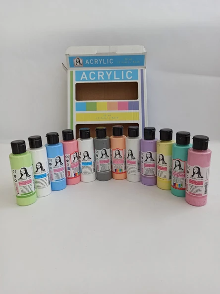 Südor Monalisa Akrilik Boya 12X70 Ml Karışık Set (Chalk) SD150-X16 ürün görseli 1
