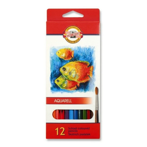 Koh-İ Noor Sanatsal Aquarelle Sulu Boya Kalem Seti 12 Renk 3716-012004KS ürün görseli 1