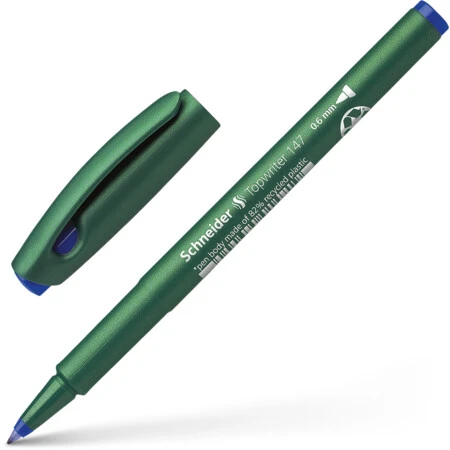 Schneider Fiber Uçlu Tükenmez Kalem Topwriter 147 Mavi 0,6 Mm 1473 (10 Lu Paket) ürün görseli 1