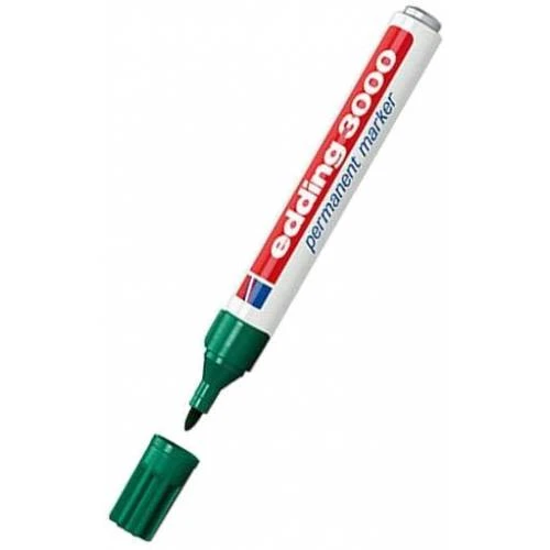 Edding Markör Permanent Kalem Yuvarlak Uçlu 1.5-3 Mm Yeşil 3000 (10 Lu Paket) ürün görseli 1