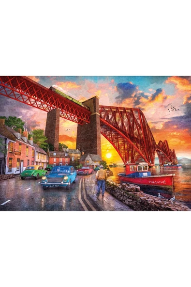 Ks Games Puzzle 1500 Parça Forth Bridge At Sunset 22039 - Resim 3