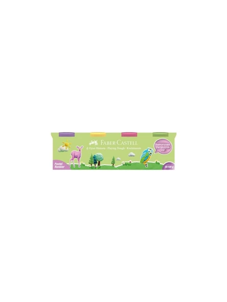 Faber-Castell Oyun Hamuru 4 Renk X 100 Gram Pastel Renkler 5170 000043 ürün görseli 1