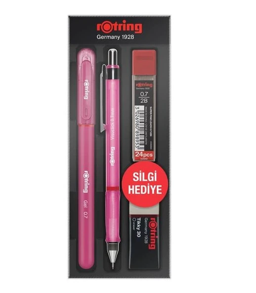 Rotring Okul Seti Visuclick + Jel 0.7 Mm Pembe ürün görseli 1