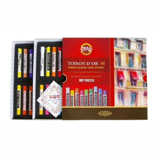 Koh-İ Noor Set Of Artist´S Dry Chalks Toison D'Or Soft Sanatsal Pastel Boya 48 Renk Karton Kutu 8516 48 ürün görseli 1