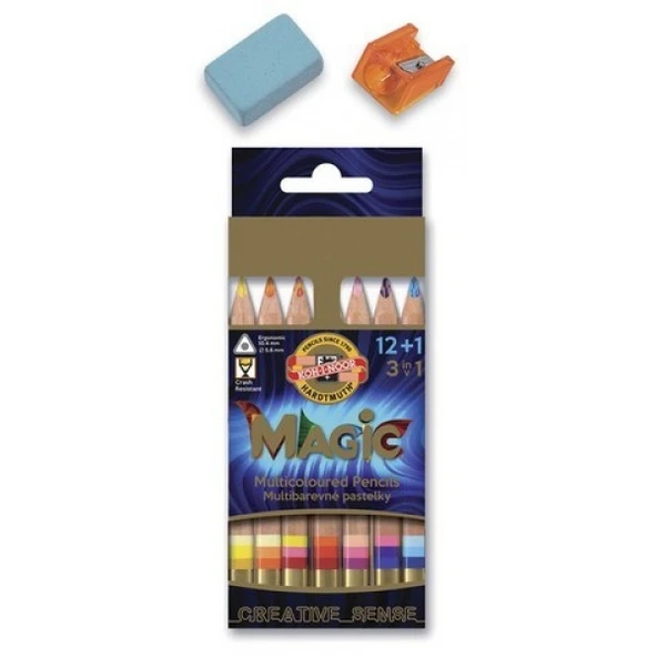 Koh-i Noor Magic Pencils 12+1 Fsc Sihirli Kalem Kuru Boya Kalemi 3404N ürün görseli 1