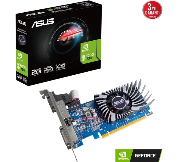 Asus GT730-2GD3-BRK-EVO GT730 2gb Gddr5 64BIT Vga/dvı/hdmı 16X ürün görseli 1