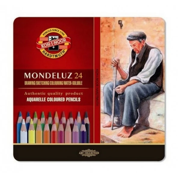 Koh-i Noor Set Of Aquarell Coloured Pencils Sanatsal Suluboya Kalemi 24 Renk 3724 ürün görseli 1