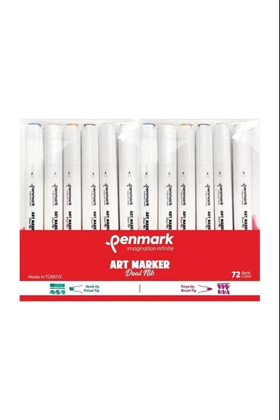 Penmark Markers Art Brush Çift Uçlu Kalem 72 Renk Set Hs-9000-72 ürün görseli 1