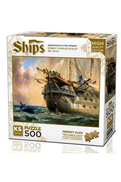 Ks Games Puzzle 500 Parça Hms Agamemnon In Atlantic 20050 ürün görseli 1