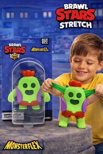 Spike I Brawl Stars Monsterflex Stretch Oyuncak Figür – Esnek Çek Bırak ürün görseli 1
