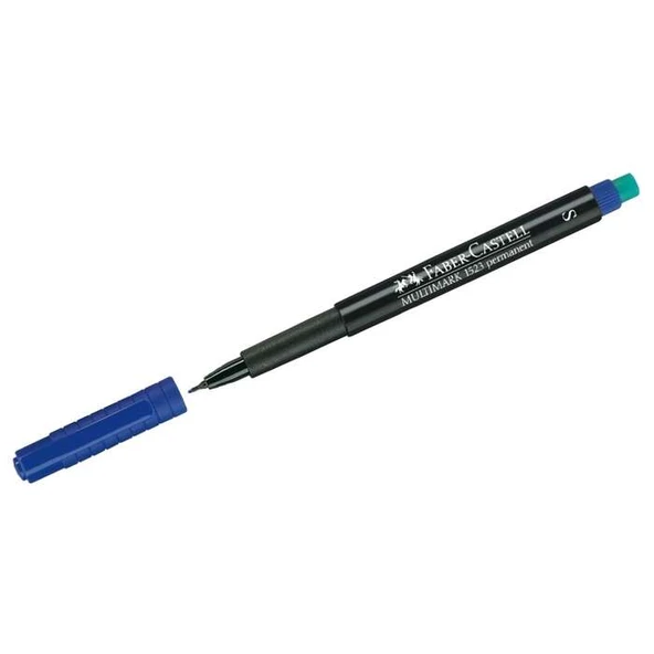 Faber-Castell Asetat Kalemi Permanent S Seri Mavi 15 23 51 (10 Lu Paket) ürün görseli 1