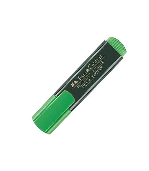 Faber-Castell Fosforlu Kalem Yeşil 15 48 63 (10 Lu Paket) ürün görseli 1