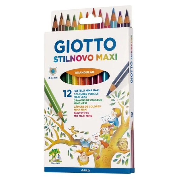 Giotto Stilnovo Maxi 12 Renk Kuru Boya Kalemi 225900 ürün görseli 1