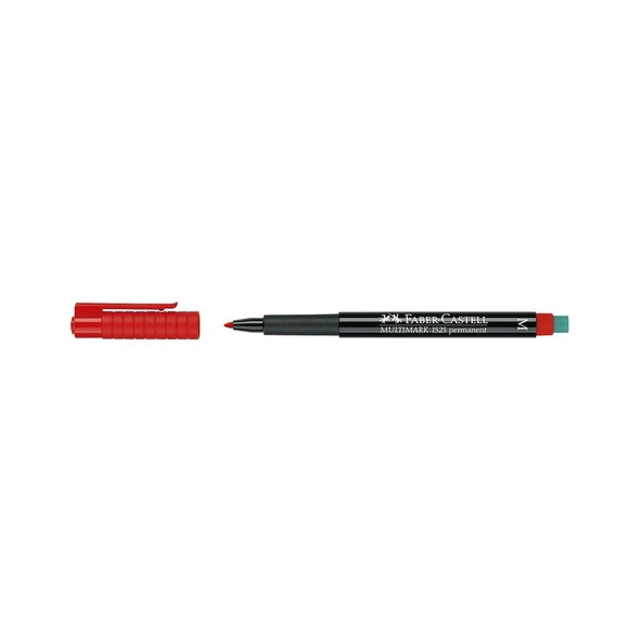 Faber-Castell Asetat Kalemi Permanent M Seri Kırmızı 15 25 21 (10 Lu Paket) ürün görseli 1