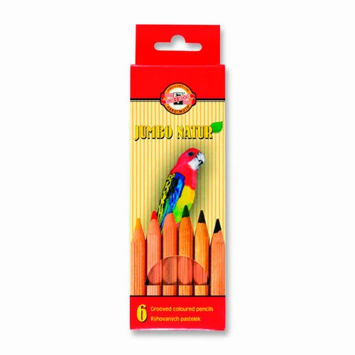Koh-İ Noor Sanatsal Jumbo Natur Kuru Boya Kalemi Seti 6 Renk 0271 ürün görseli 1