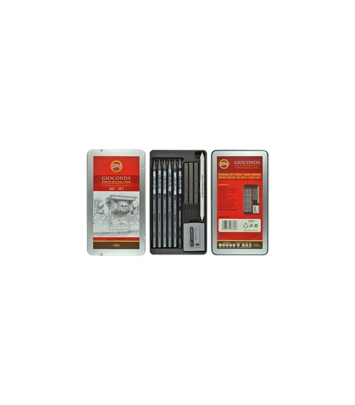Koh-İ Noor Gioconda Sanatsal Grafit Seti Metal Kutu For Sketching 11 Parça 8894 ürün görseli 1