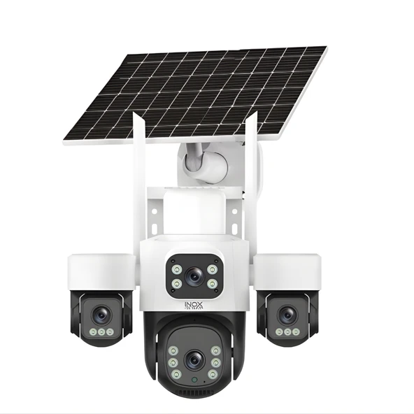 Inox Digital AOV X14 4G E-Simli 4 Kameralı 16X Zoom Güneş Enerjili Güvenlik Kamerası ürün görseli 1