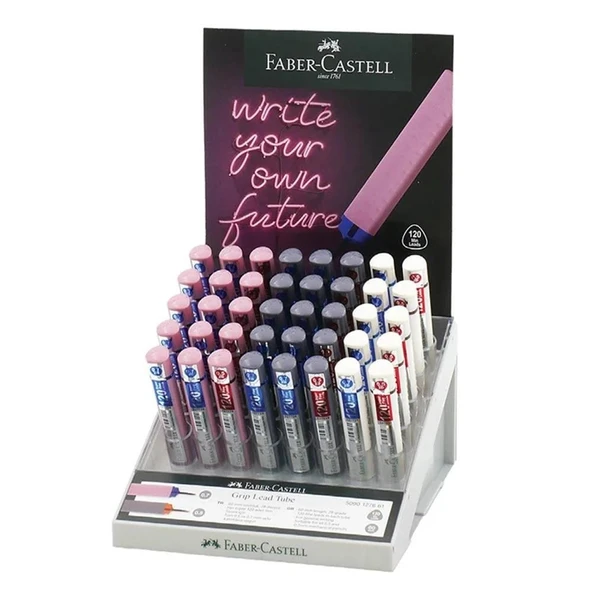 Faber-Castell Grip Min 90 Lı Tüp Versatil Kalem Ucu (40 Tüp Stand) ürün görseli 1
