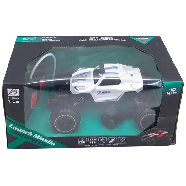 Canem Oyuncak Işıklı Roket Atan Uzaktan Kumandalı Şarjlı Jeep 21Cm 338-27A ürün görseli 1