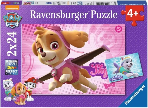 Ravensburger Paw Patrol Renkli Puzzle -  2 x 24 Parça ürün görseli 1