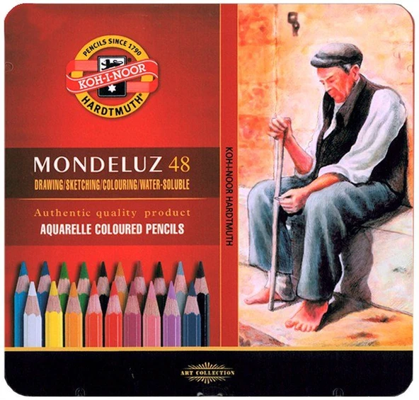 Koh-İ Noor Mondeluz Sanatsal Suluboya Kalemi Metal Kutu 48 Renk Of Aquarell Coloured Pencils 3726 48 ürün görseli 1