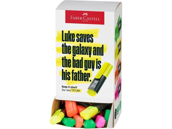 Faber-Castell Mini Textliner Karton Stant, Fosforlu Kalem Neon (60 Lı Paket) ürün görseli 1