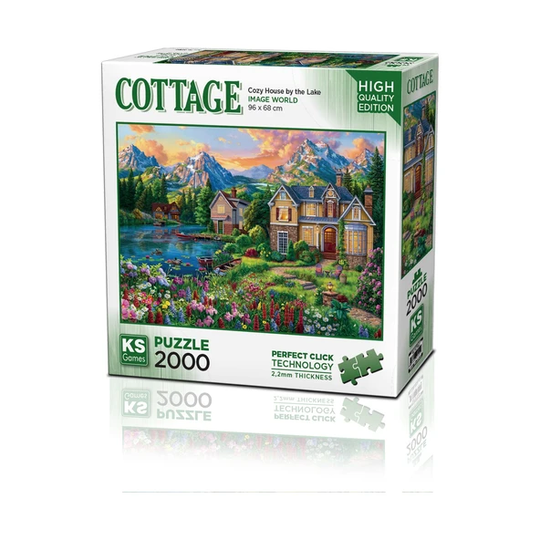 Ks Games Puzzle 2000 Parça Cozy House By The Lake 22522 ürün görseli 1