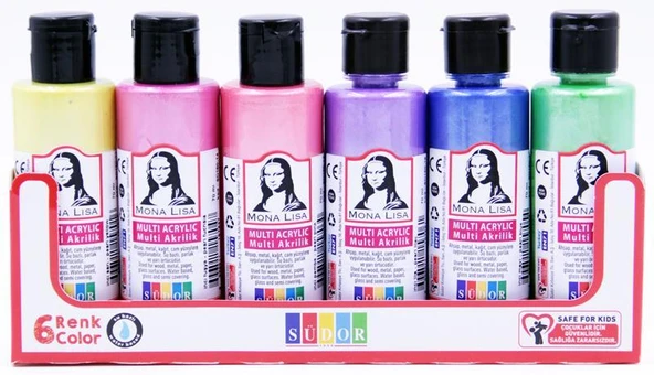 Südor Mona Lisa Akrilik Boya Multi 6X70 Ml İnci Set Sd1006İ ürün görseli 1