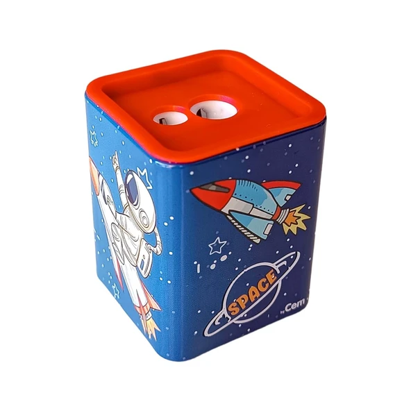 Dolphin Çiftli Kalemtraş Uzay Metal Spc-9753 (24 Lü Paket) ürün görseli 1