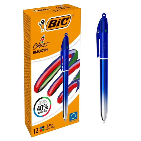 Bic Tükenmez Kalem Smooth Gradıent 4 Colours 524091 (12 Li Paket) ürün görseli 1