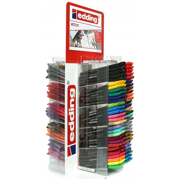 Edding Keçeli Kalem + Roller Kalem Round Display Stand Karışık (560 Lı Set) Ed1200-2185 ürün görseli 1
