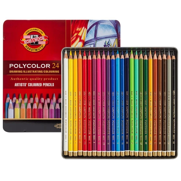 Koh-İ Noor Polycolor Sanatsal Kuru Boya Kalemi 24 Renk Of Artist´S Coloured Pencils 3824 24 ürün görseli 1