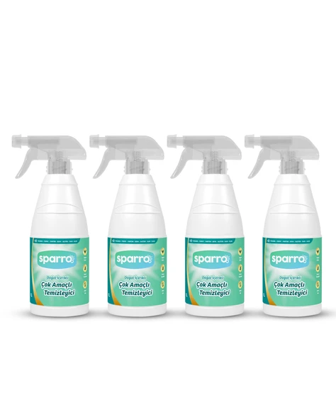 Sparro Clean 4'lü Doğal İçerikli Çok Amaçlı Temizleyici 1000ml - Bitkisel, Yumuşak ve Güvenli Temizlik ürün görseli 1