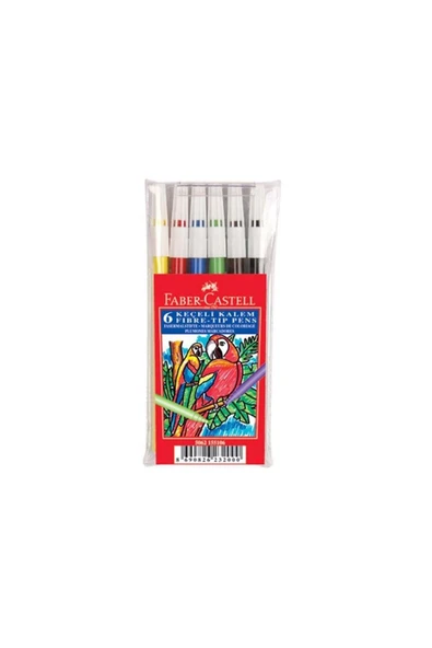 Faber-Castell Keçeli Boya Kalemi Yıkanabilir 6 Renk 5067 155106 ürün görseli 1