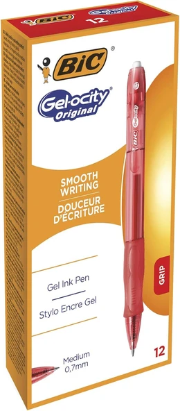 Bic Basmalı Jel Tükenmez Kalem Gelocity Original Kırmızı 829159 (12 Li Paket) ürün görseli 1