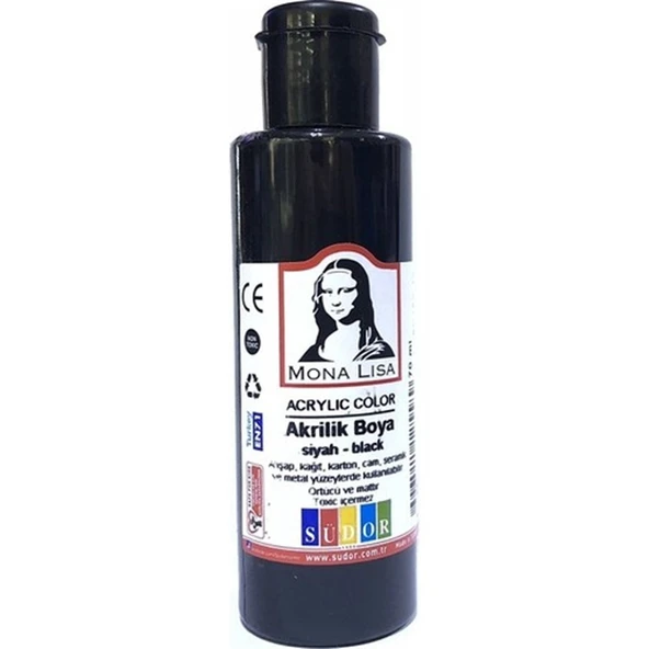 Südor Monalisa Akrilik Boya 125 Ml Siyah 701 (6 Lı Paket) ürün görseli 1