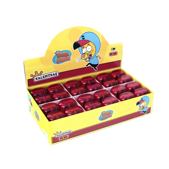Dolphin Kral Şakir Kalemtraş Çiftli Ks-025317 (24 Lü Paket) ürün görseli 1