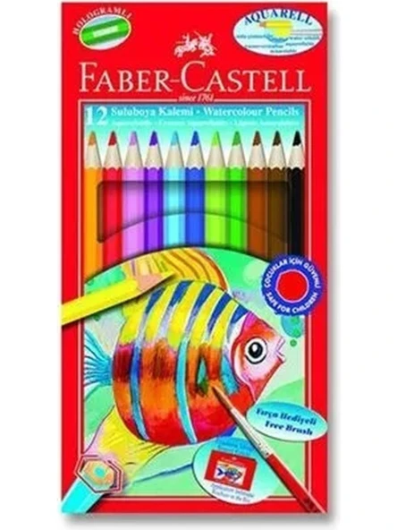 Faber-Castell Karton Kutu Aquarel Boya Kalemi 12 Renk 5171110622000 ürün görseli 1