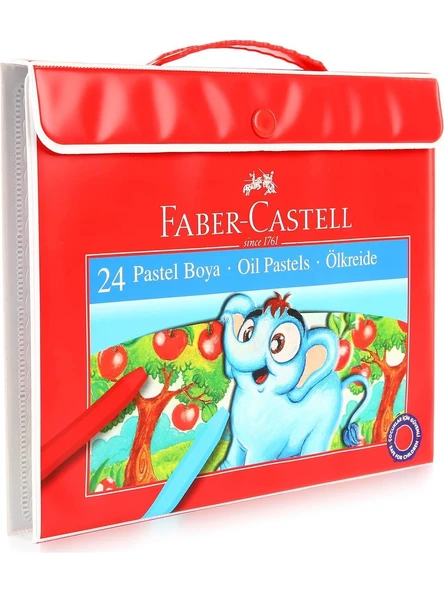 Faber-Castell Pastel Boya Plastik Çantalı 24 Renk ürün görseli 1