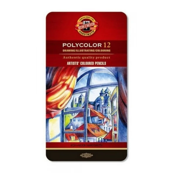 Koh-i Noor Set Of Artist´S Coloured Pencils Sanatsal Kuru Boya Kalemi 12 Renk 3822 ürün görseli 1