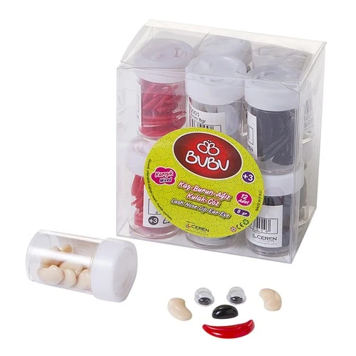 Bu-Bu Kaş-Burun Ağız Kulak Göz 8 Gram (12 Tüp) Bubu-Yz0001 ürün görseli 1