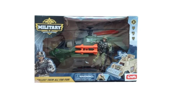 Ctoy Oyuncak Helikopterli Asker Seti F14-1A (Karışık Modellerde 1 Set) ürün görseli 1