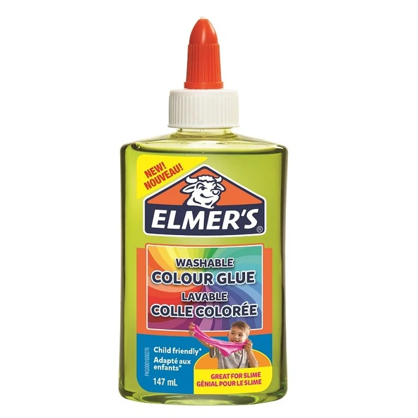 Elmers Şeffaf Renkli Sıvı Yapıştırıcı Yeşil 147 Ml (Slime Yapıştırıcı) 2109504 ürün görseli 1