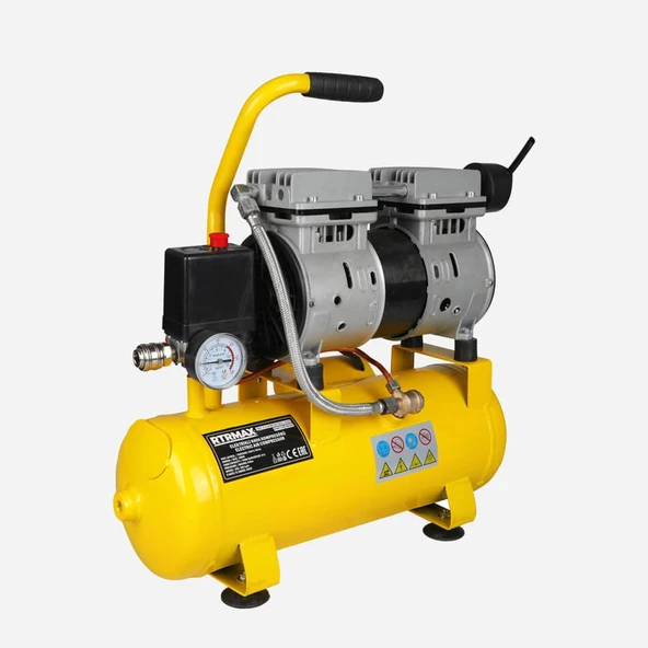RTM730 Sessiz Hava Kompresörü 9 Lt 0.75 / Hp 0.55 Kw 8 Bar ürün görseli 1