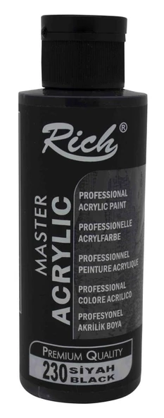 Rich Akrilik Boya 120 Cc Siyah 120-230 ürün görseli 1