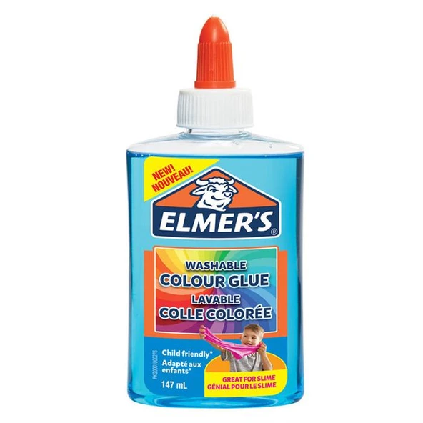 Elmers Şeffaf Renkli Slime Yapıştırıcı Mavi 147 ML 2109485 ürün görseli 1