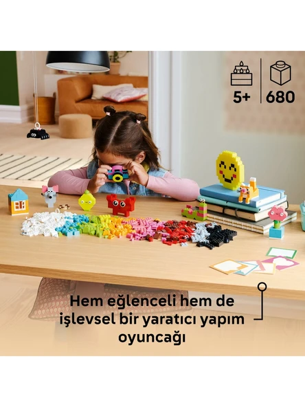 Lego Mutlu Kutu (680 Parça) Yaratıcı Oyuncak Yapım Seti - Resim 5